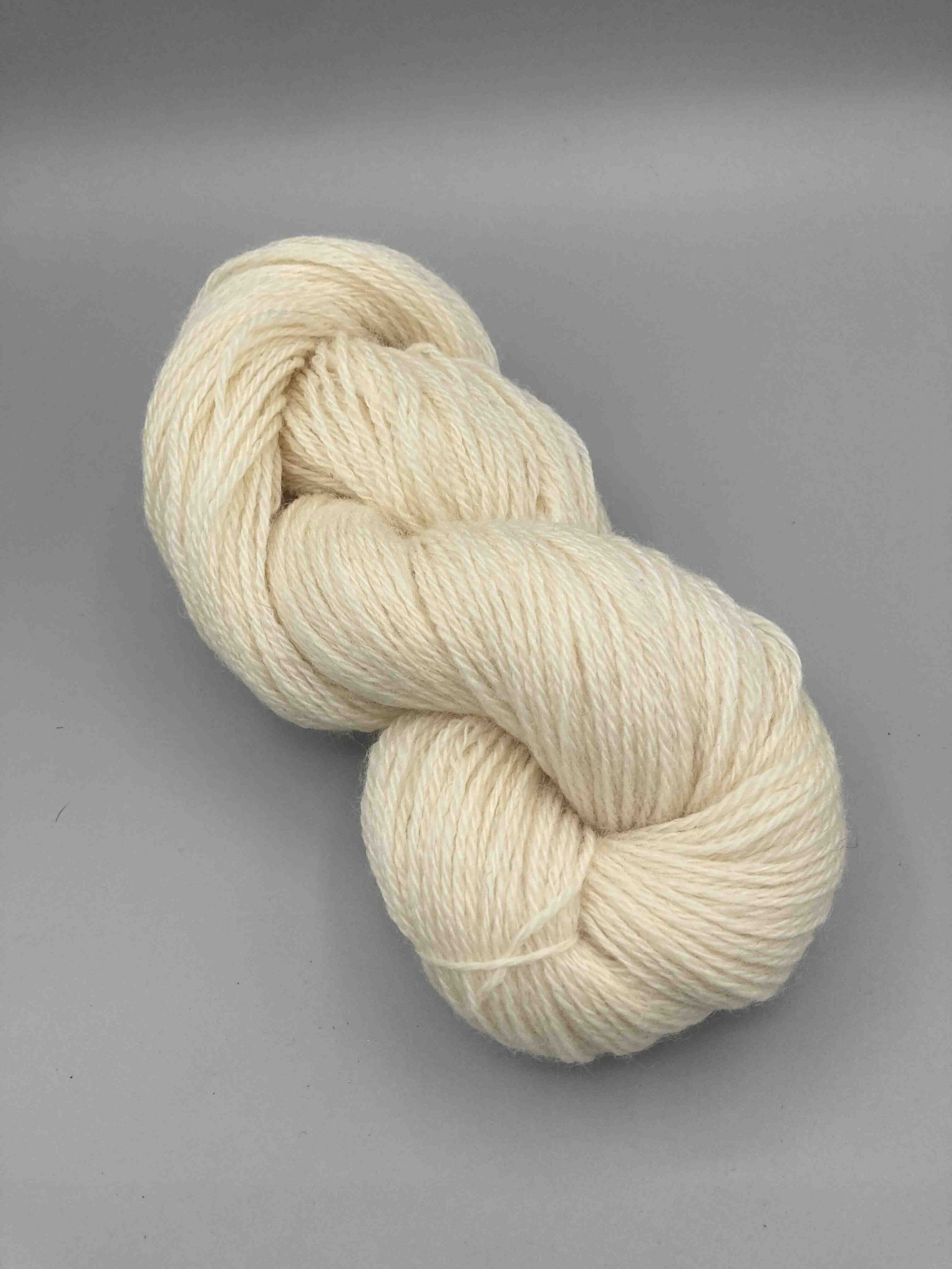 White 100% Coopworth Wool Worsted Yarn 5oz