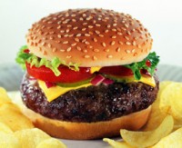 A Grass-Fed Beef Hamburger