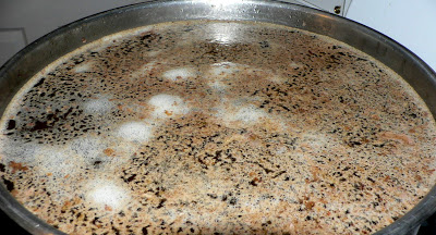 Broth ready for skimming