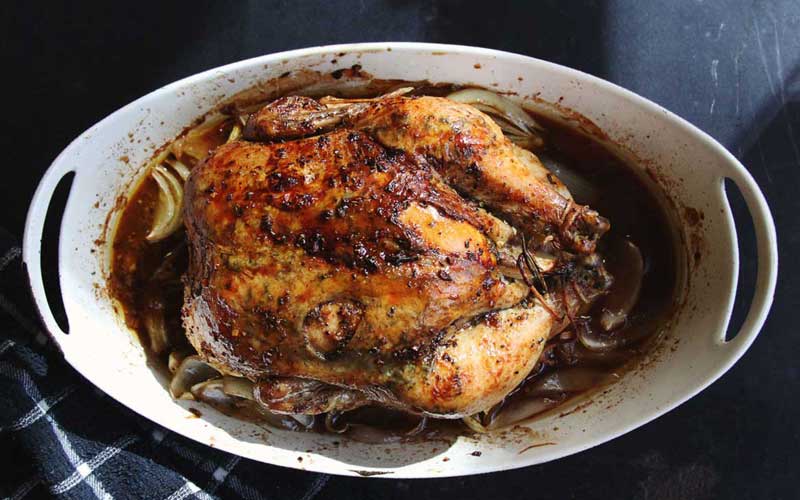 Rosemary and Maple Syrup Roasted Chicken
