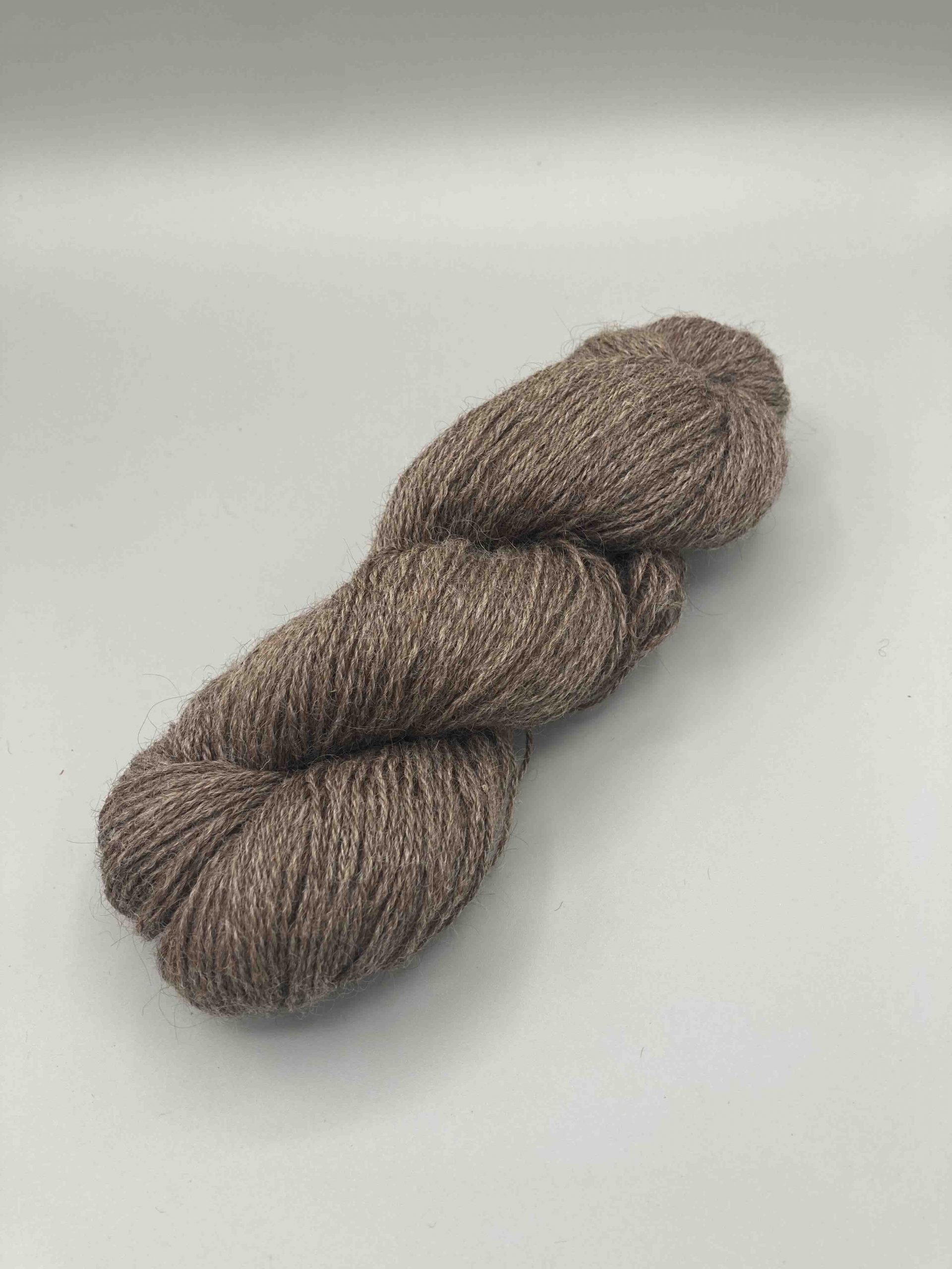 Brown Wool/Suri Alpaca Fingering Yarn 4oz (2ply)