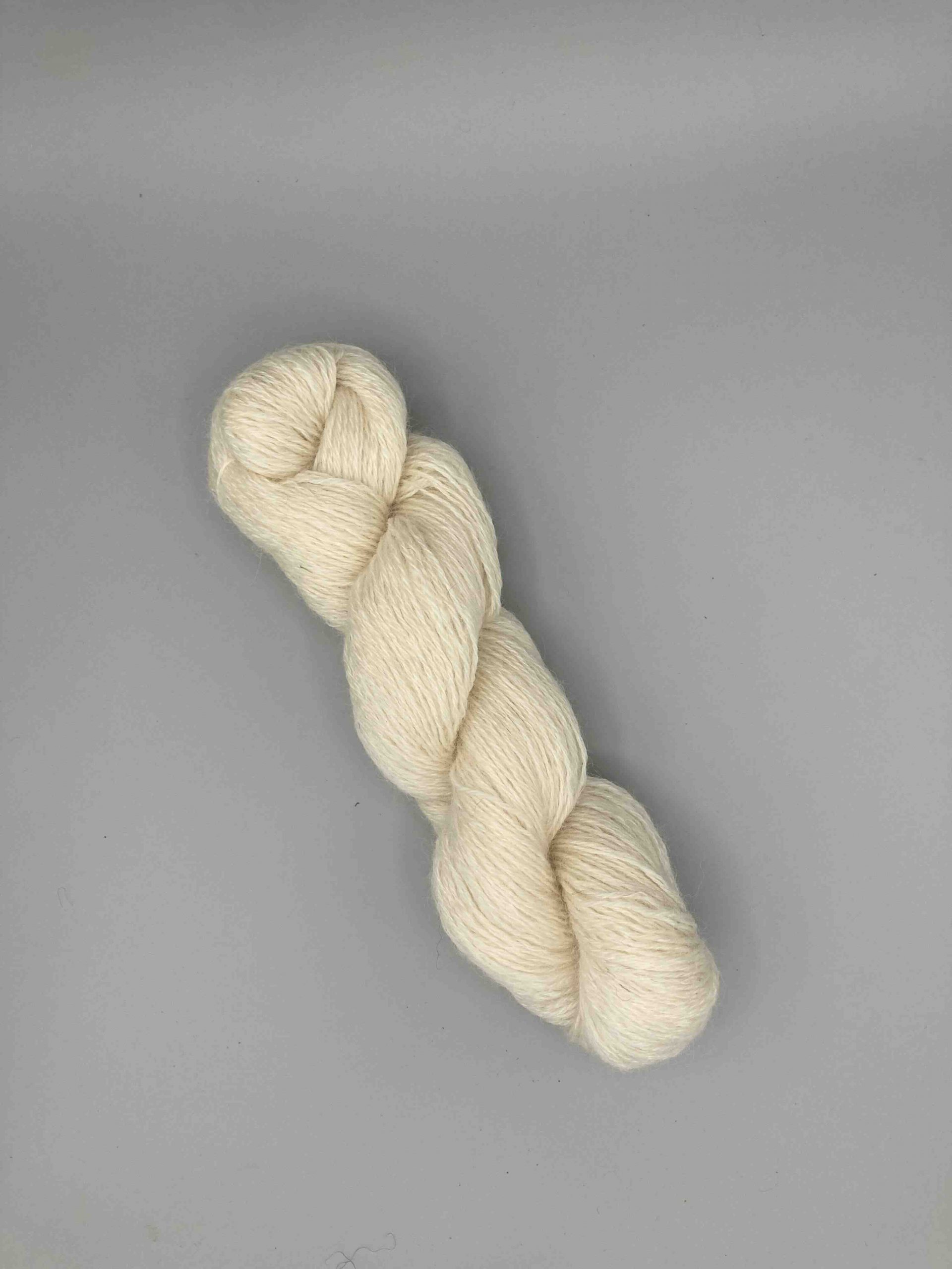 White 100% Wool Fingering Yarn 2.7oz